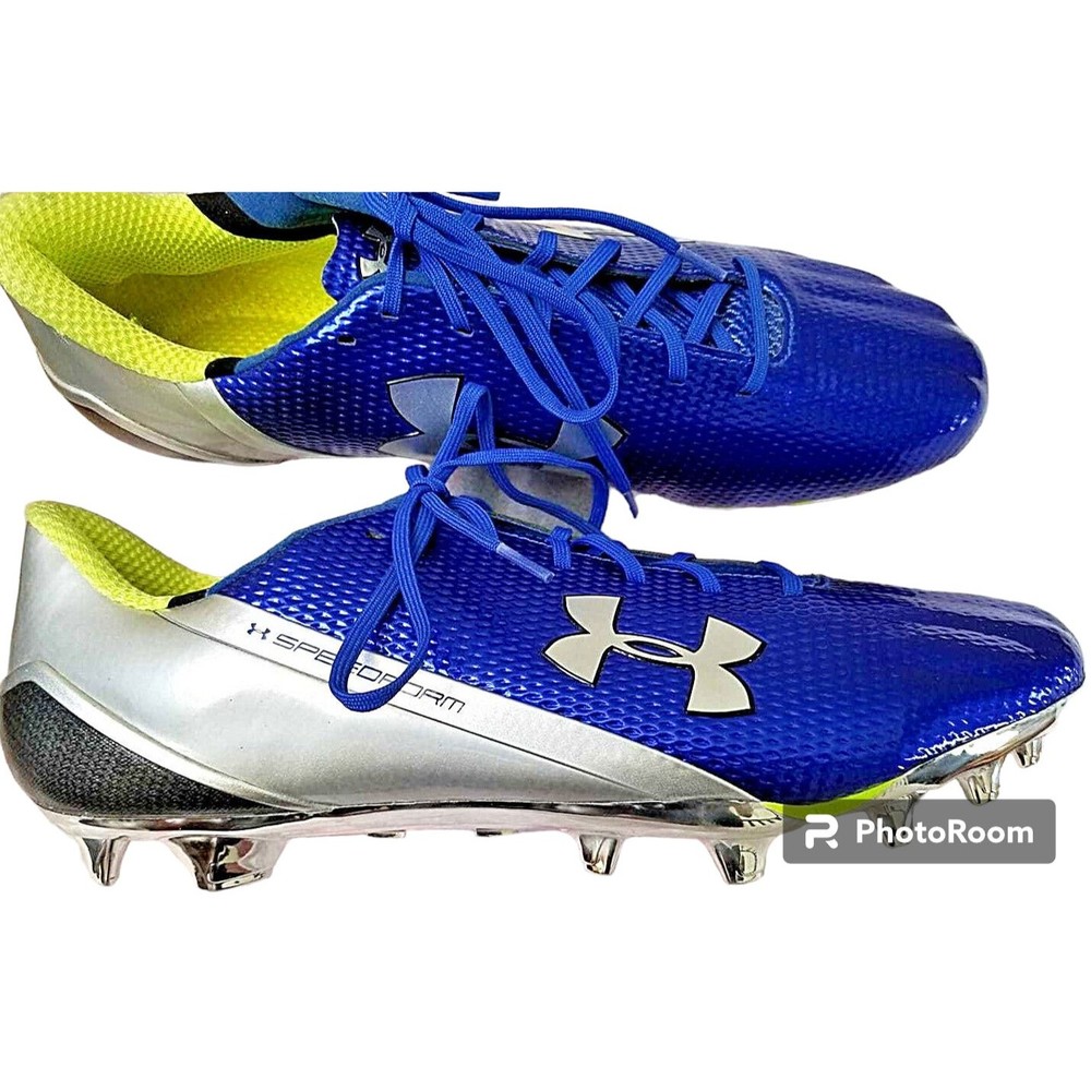 Limited Under Armour Speedform MC Low Football Cleats S 16 Blue/Silver New